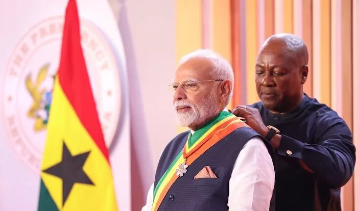 ଘାନାର ଜାତୀୟ ସମ୍ମାନ ଗ୍ରହଣ କଲେ ପ୍ରଧାନମନ୍ତ୍ରୀ