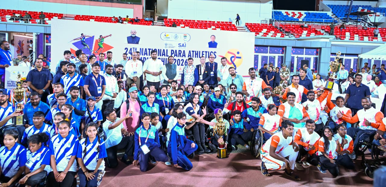 ୨୪ ତମ ଜାତୀୟ ପାରା ଆଥଲେଟିକ୍ ଚାମ୍ପିୟାନସିପ ଉଦଯାପିତ:୫ ଟି ସ୍ବର୍ଣ୍ଣ ସହିତ ୧୭ଟି ପଦକ ପାଇଲା ଓଡିଶା